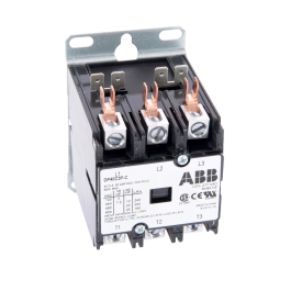 ABB, DP40C3P-C, 3 Pole, 40 Amps, 277VAC Coil, Definite Purpose Contactor